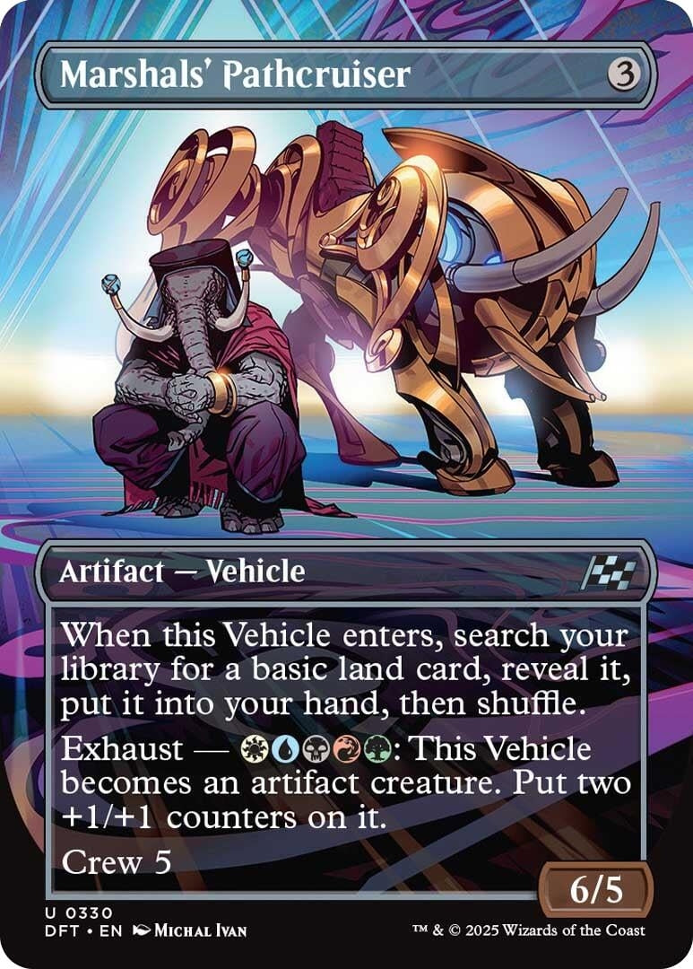 Image for Marshals' Pathcruiser (Borderless) (Aetherdrift) (330) - Magic: The Gathering