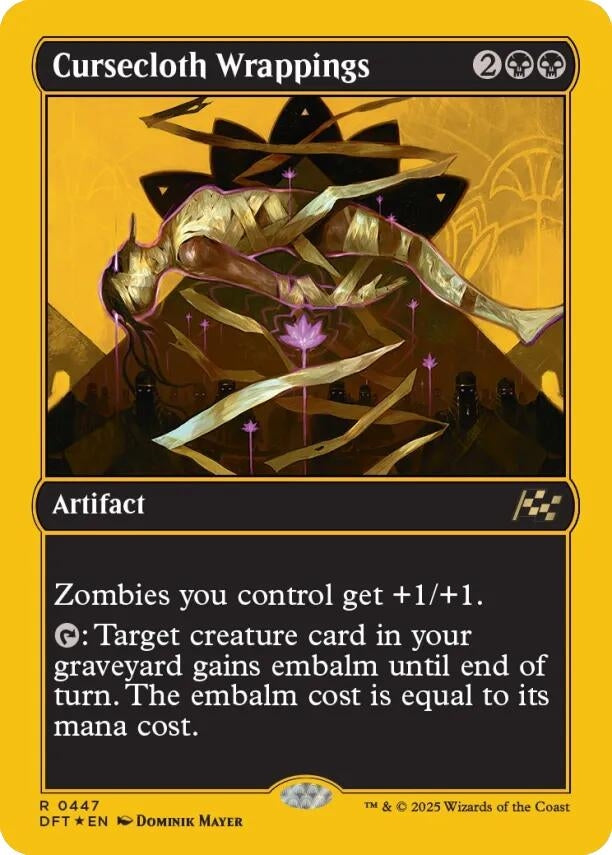 Image for Cursecloth Wrappings (First-Place Foil) (Aetherdrift) (447) - Magic: The Gathering