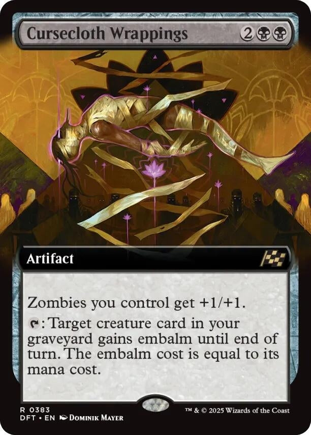 Image for Cursecloth Wrappings (Extended Art) (Aetherdrift) (383) - Magic: The Gathering