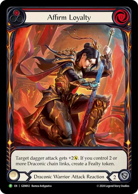 Image for Affirm Loyalty - GEM012 (GEM Pack 1) (GEM012) - Flesh and Blood TCG