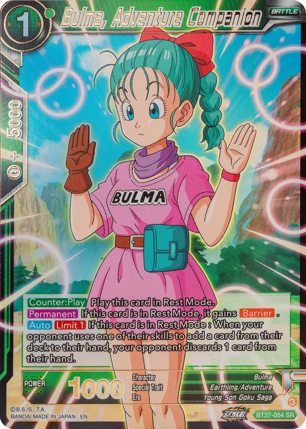 Image for Bulma, Adventure Companion (History of Z) (BT27-054) - Dragon Ball Super: Masters