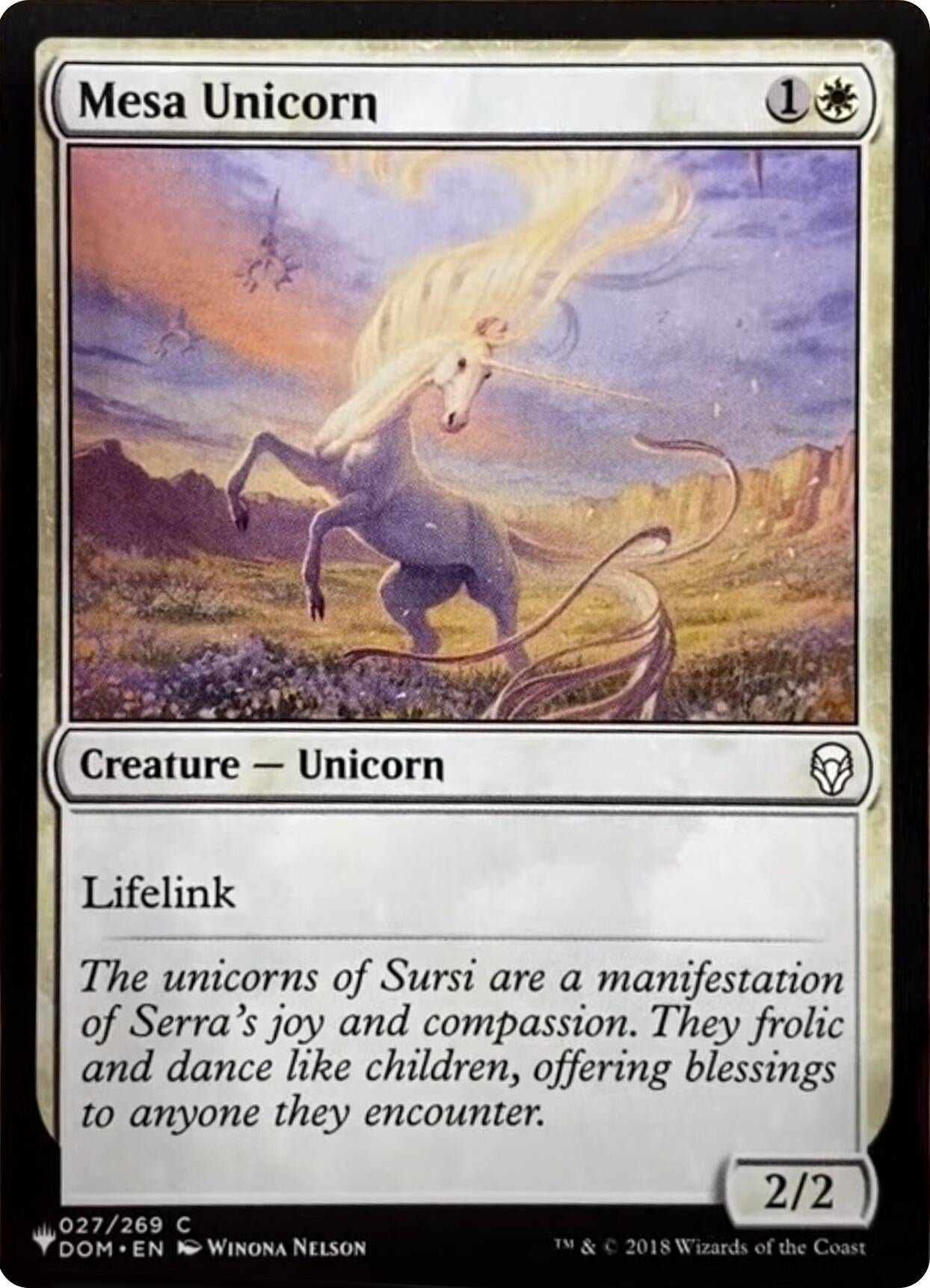 Image for Mesa Unicorn (The List Reprints) (027/269) - Magic: The Gathering