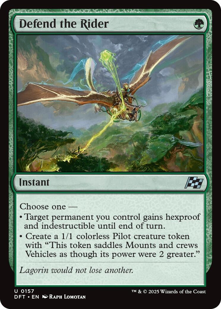 Image for Defend the Rider (Aetherdrift) (157) - Magic: The Gathering