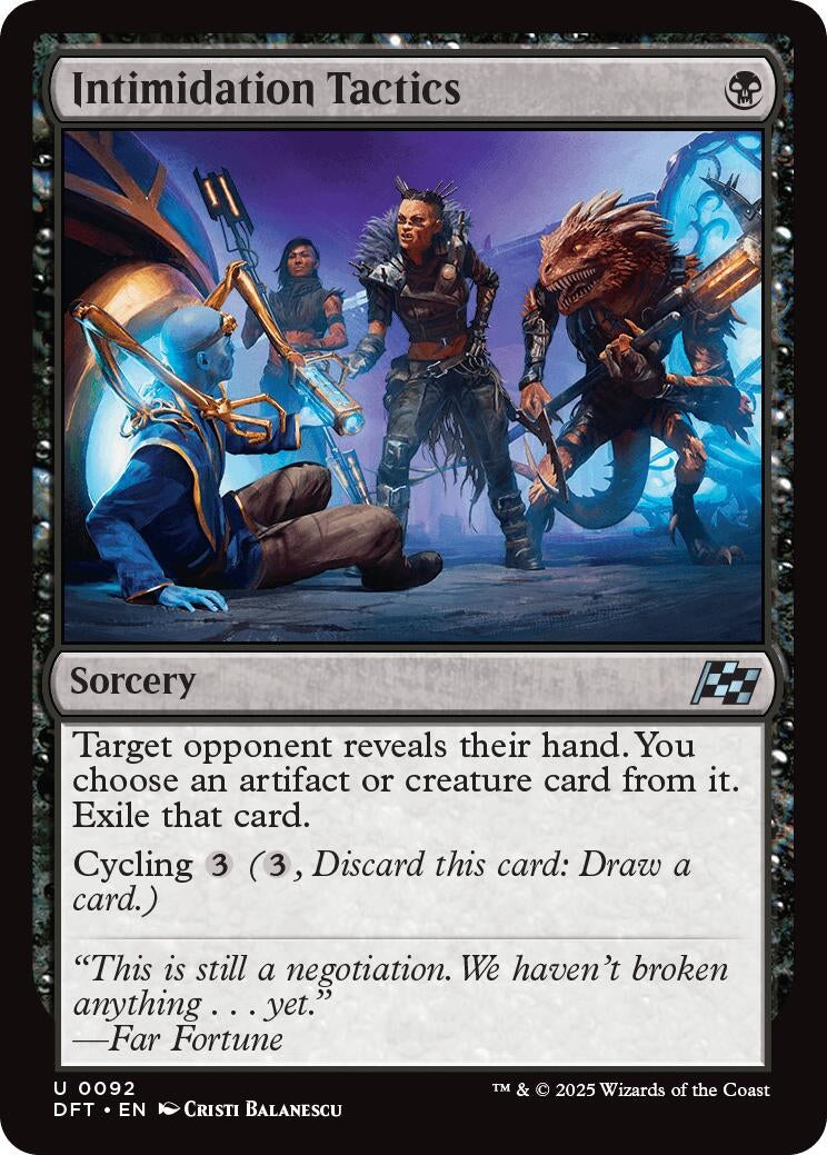 Image for Intimidation Tactics (Aetherdrift) (92) - Magic: The Gathering