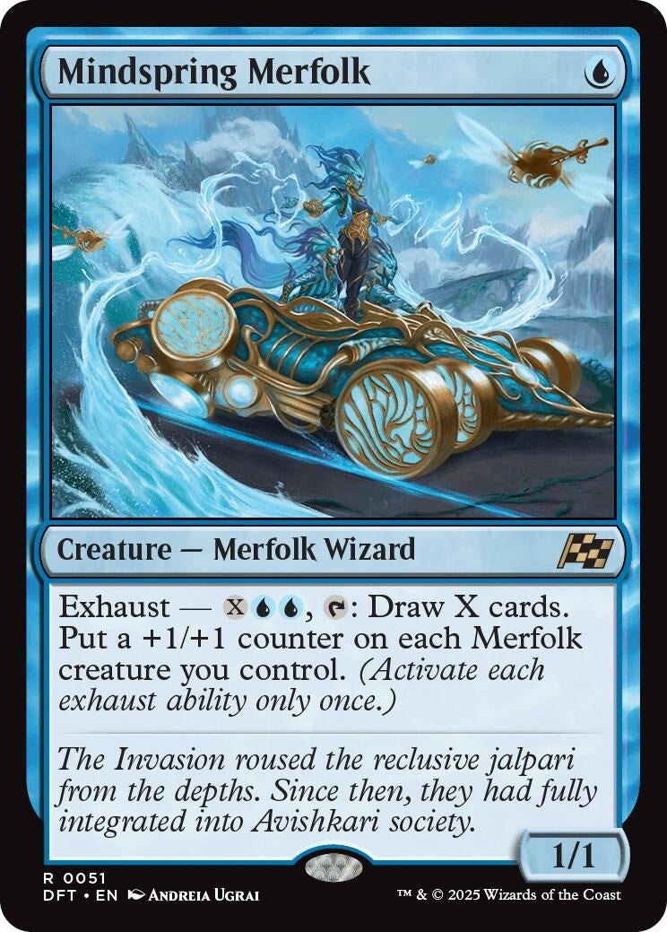 Image for Mindspring Merfolk (Aetherdrift) (51) - Magic: The Gathering