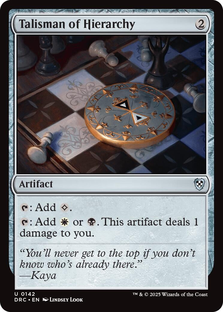 Image for Talisman of Hierarchy (Commander: Aetherdrift) (142) - Magic: The Gathering