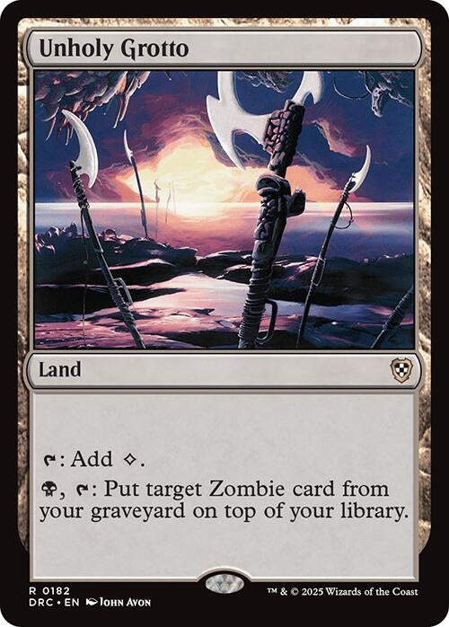 Image for Unholy Grotto (Commander: Aetherdrift) (182) - Magic: The Gathering