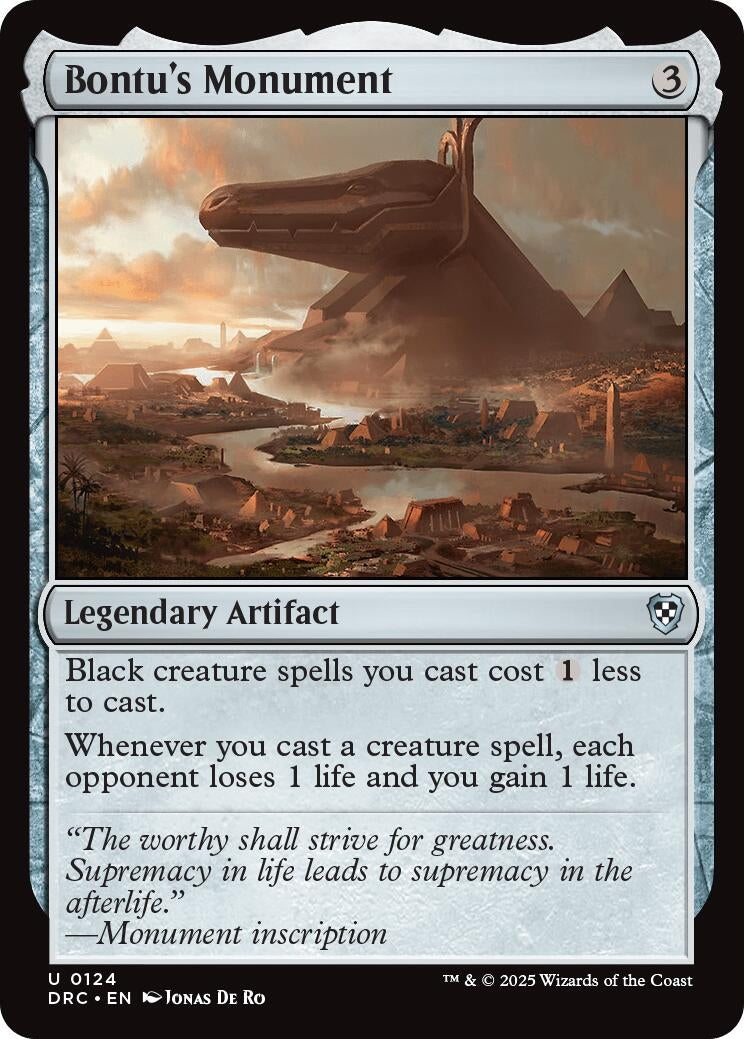 Image for Bontu's Monument (Commander: Aetherdrift) (124) - Magic: The Gathering
