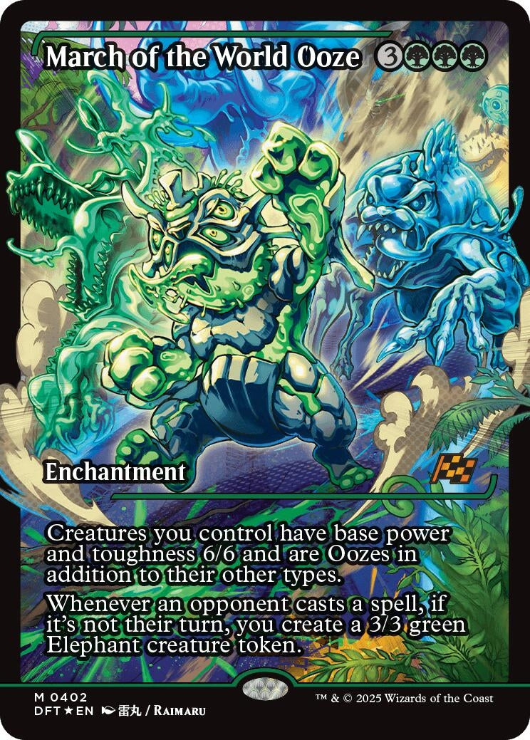 Image for March of the World Ooze (Showcase) (Aetherdrift) (402) - Magic: The Gathering