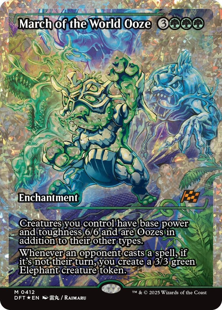 Image for March of the World Ooze (Showcase) (Fracture Foil) (Aetherdrift) (412) - Magic: The Gathering