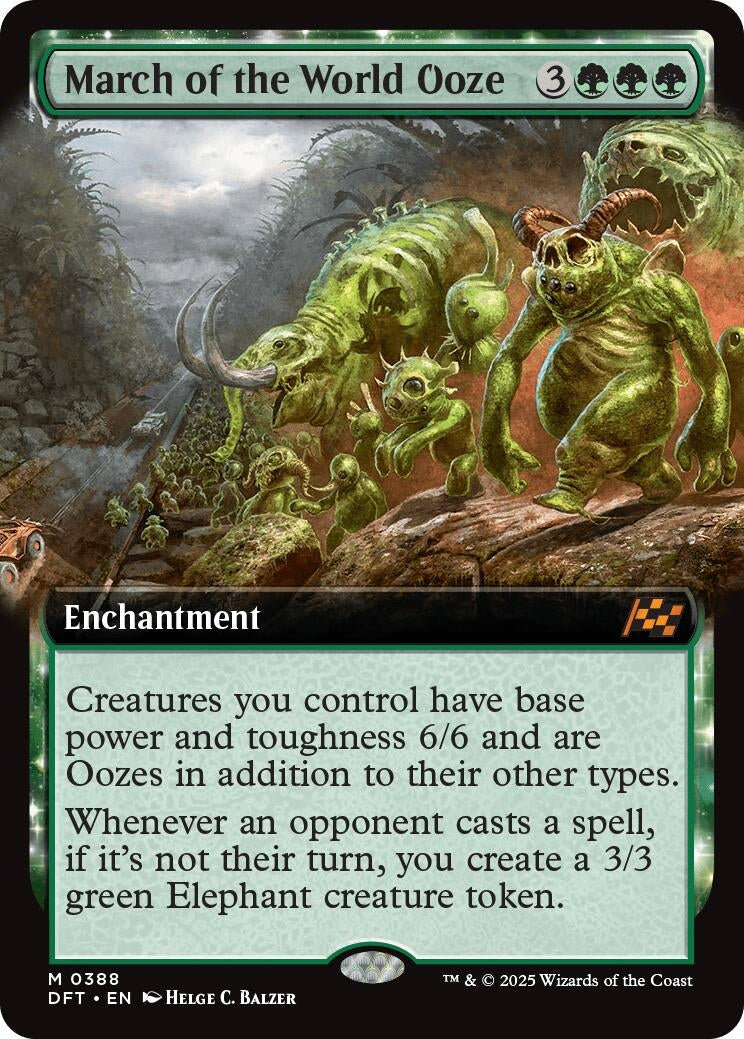 Image for March of the World Ooze (Extended Art) (Aetherdrift) (388) - Magic: The Gathering