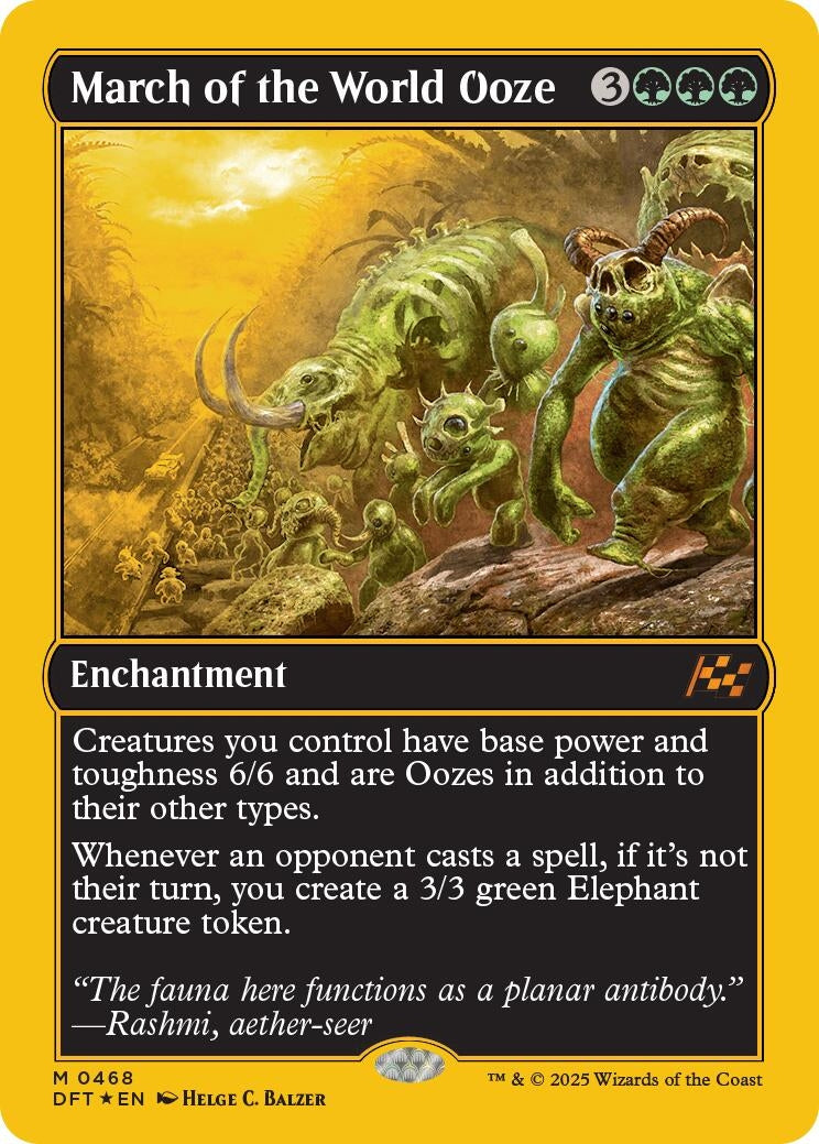 Image for March of the World Ooze (First-Place Foil) (Aetherdrift) (468) - Magic: The Gathering