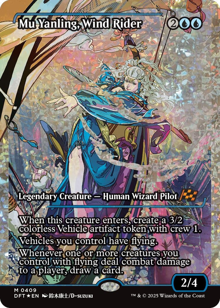 Image for Mu Yanling, Wind Rider (Showcase) (Fracture Foil) (Aetherdrift) (409) - Magic: The Gathering