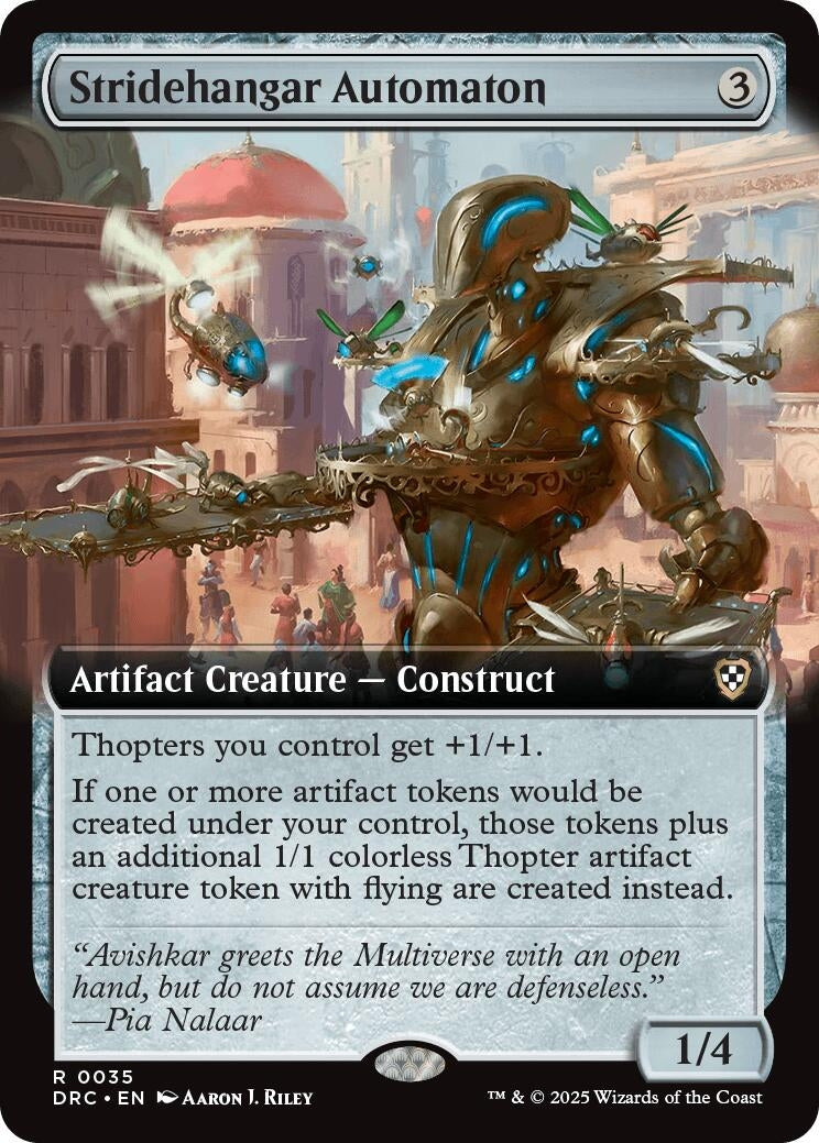 Image for Stridehangar Automaton (Extended Art) (Commander: Aetherdrift) (35) - Magic: The Gathering