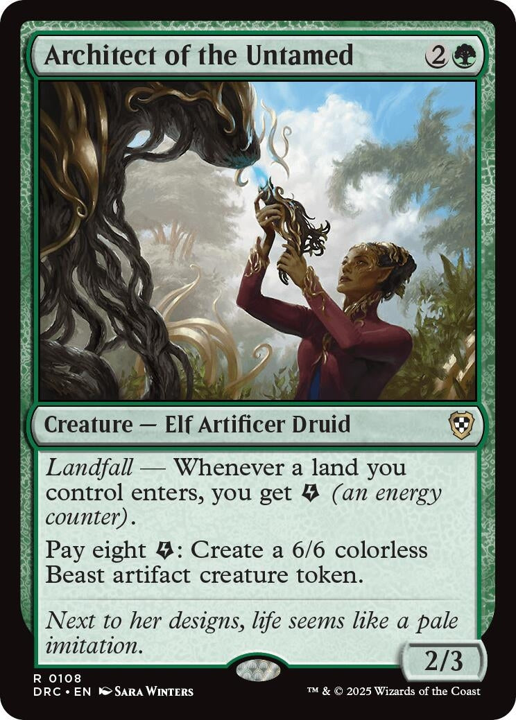 Image for Architect of the Untamed (Commander: Aetherdrift) (108) - Magic: The Gathering