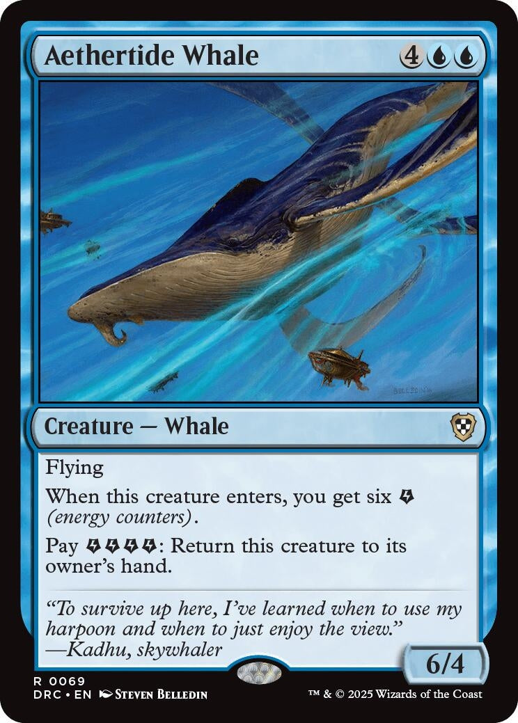 Image for Aethertide Whale (Commander: Aetherdrift) (69) - Magic: The Gathering