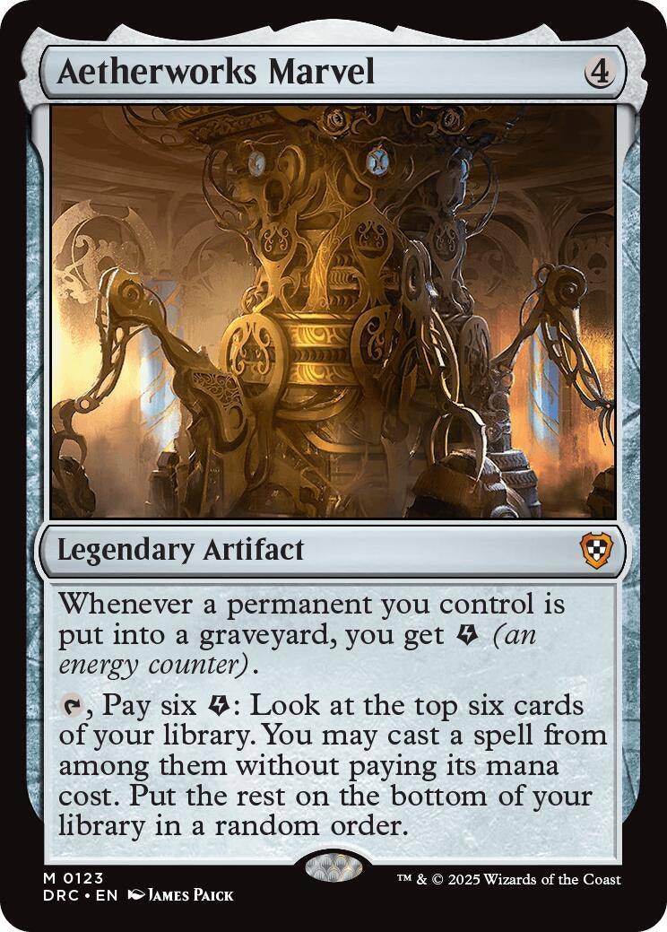 Image for Aetherworks Marvel (Commander: Aetherdrift) (123) - Magic: The Gathering