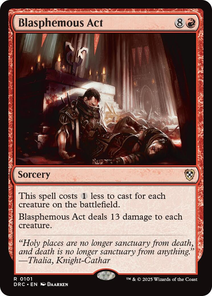 Image for Blasphemous Act (Commander: Aetherdrift) (101) - Magic: The Gathering