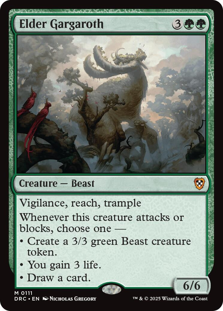 Image for Elder Gargaroth (Commander: Aetherdrift) (111) - Magic: The Gathering