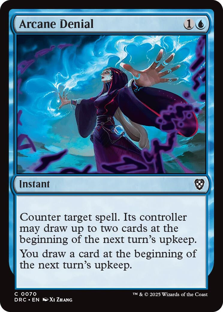 Image for Arcane Denial (Commander: Aetherdrift) (70) - Magic: The Gathering