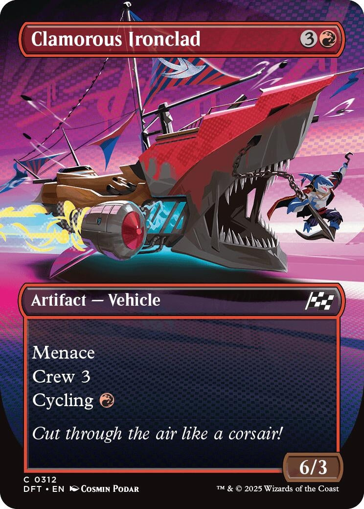 Image for Clamorous Ironclad (Borderless) (Aetherdrift) (312) - Magic: The Gathering
