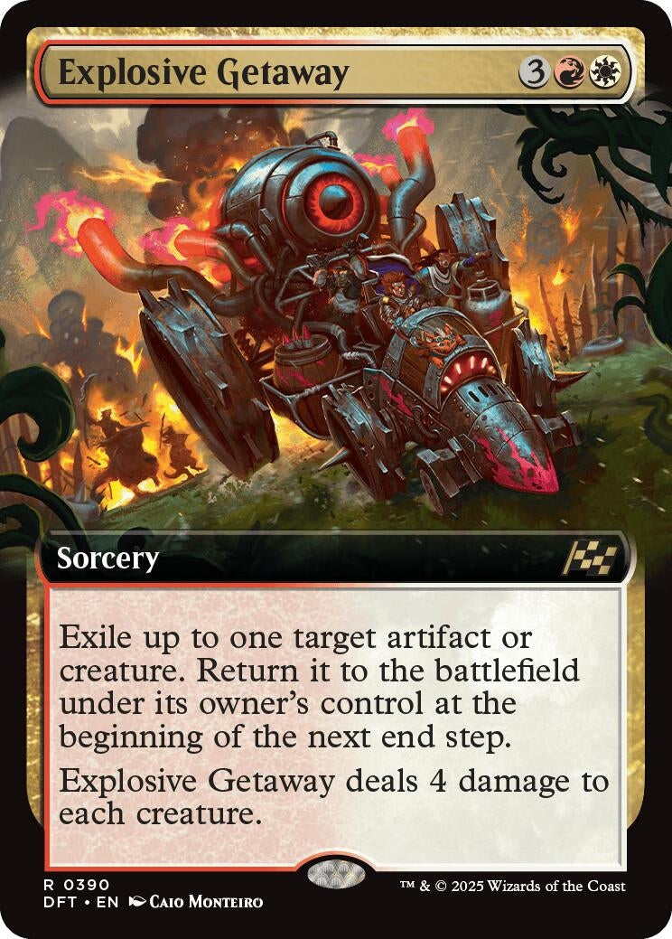 Image for Explosive Getaway (Extended Art) (Aetherdrift) (390) - Magic: The Gathering