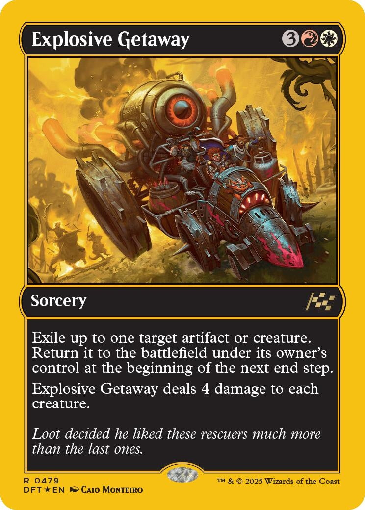 Image for Explosive Getaway (First-Place Foil) (Aetherdrift) (479) - Magic: The Gathering