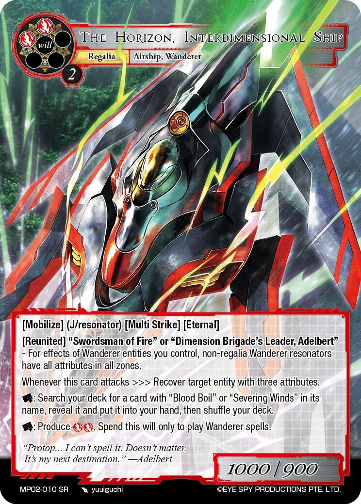 Image for The Horizon, Interdimensional Ship (Masterpiece Collection 02 "Fates Reunited!") (MP02-010 SR) - Force of Will