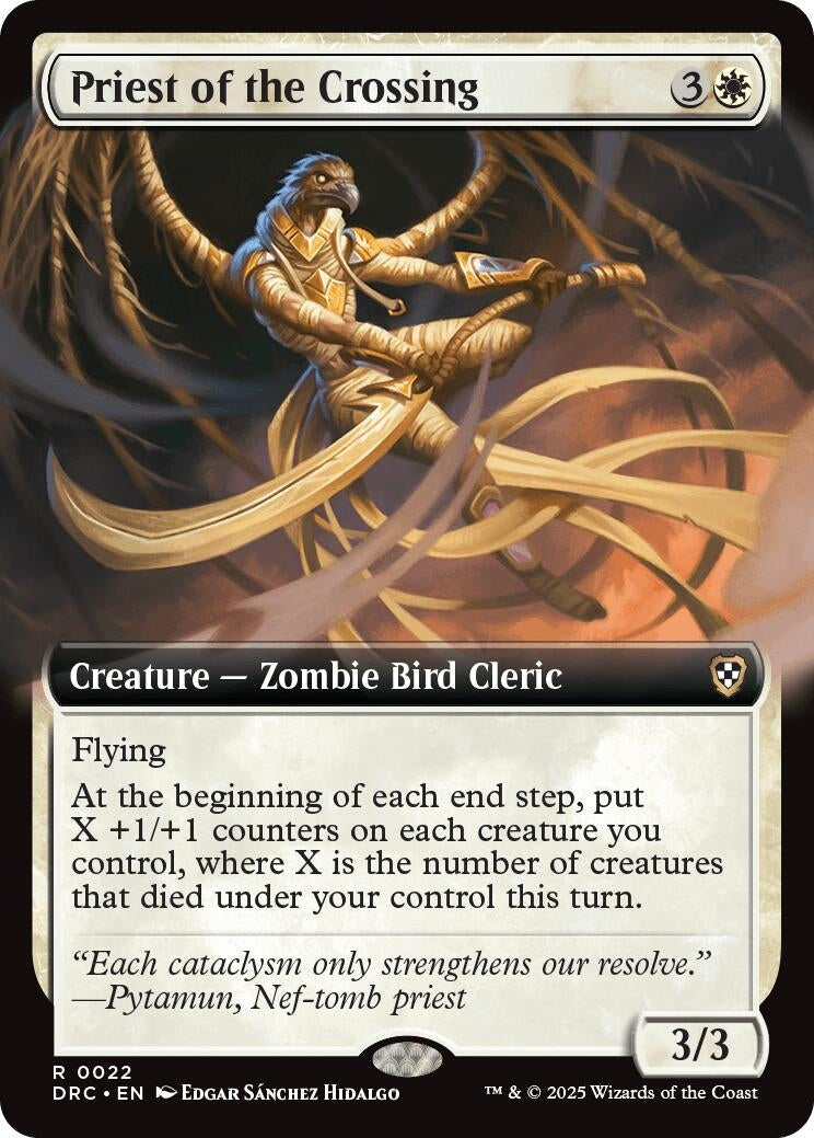 Image for Priest of the Crossing (Extended Art) (Commander: Aetherdrift) (22) - Magic: The Gathering