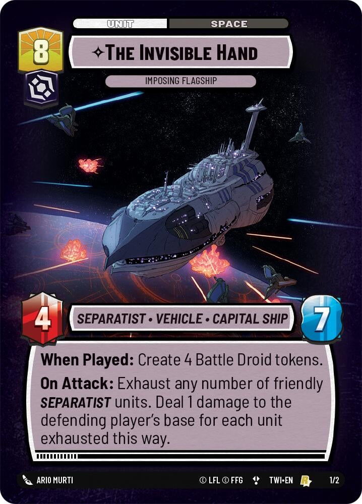 Image for The Invisible Hand - Imposing Flagship (Organized Play Promos) (1/2) - Star Wars: Unlimited