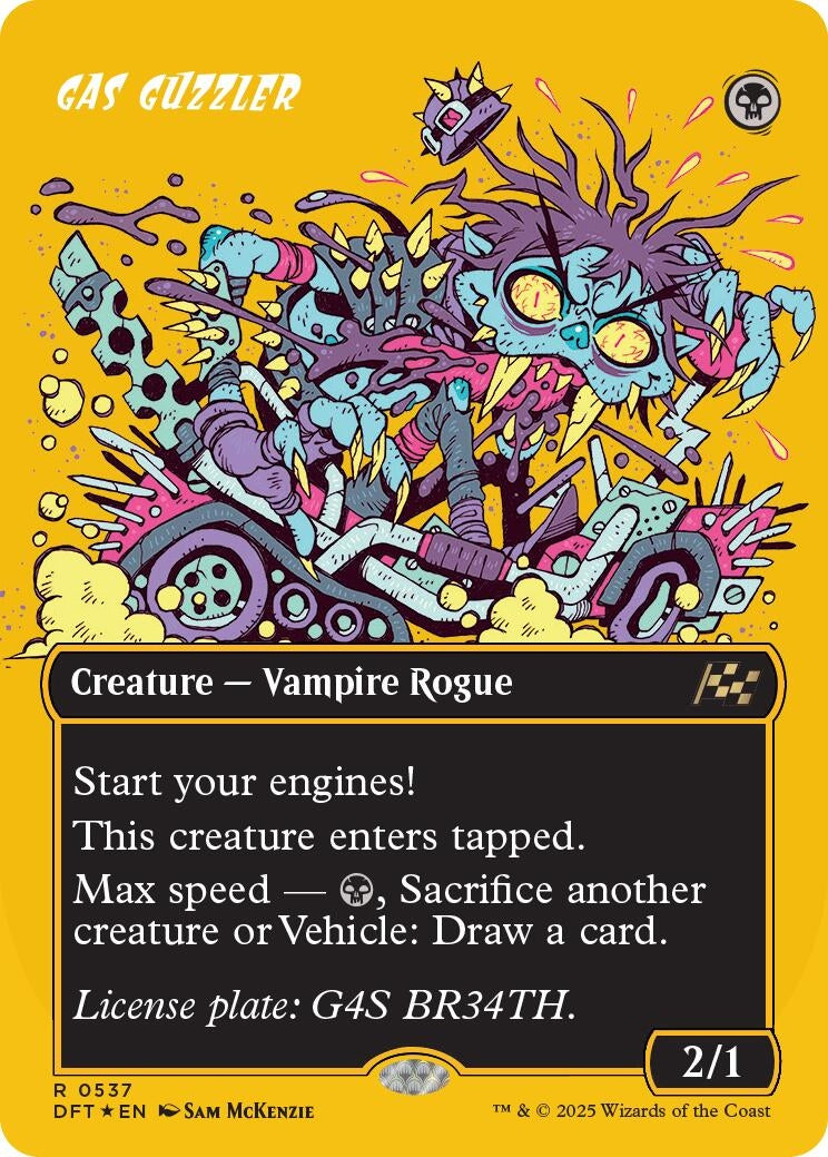 Image for Gas Guzzler (Borderless) (First-Place Foil) (Aetherdrift) (537) - Magic: The Gathering