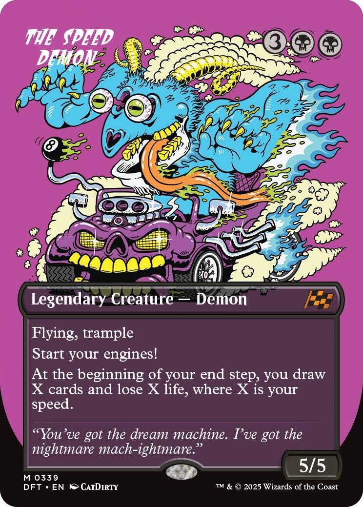 Image for The Speed Demon (Borderless) (Aetherdrift) (339) - Magic: The Gathering