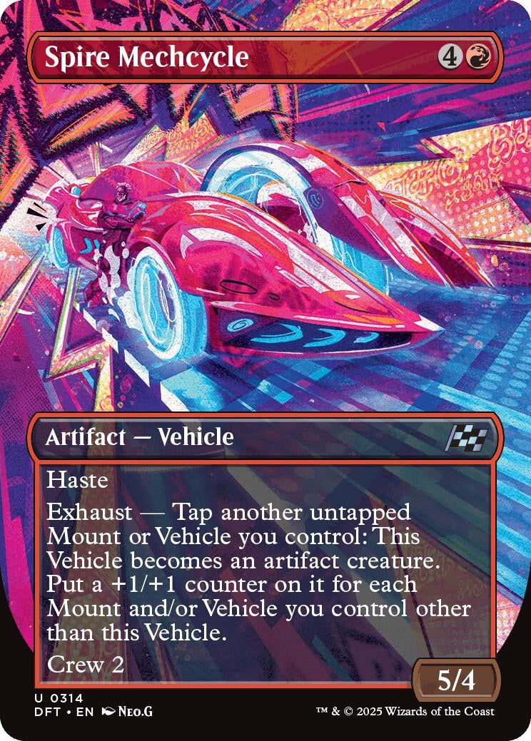 Image for Spire Mechcycle (Borderless) (Aetherdrift) (314) - Magic: The Gathering