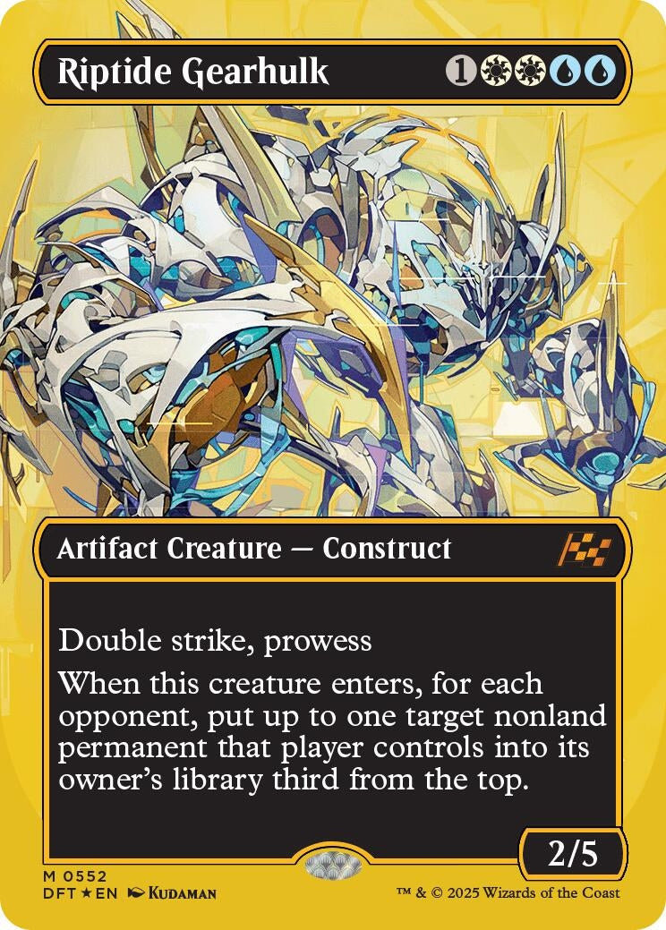 Image for Riptide Gearhulk (Borderless) (First-Place Foil) (Aetherdrift) (552) - Magic: The Gathering