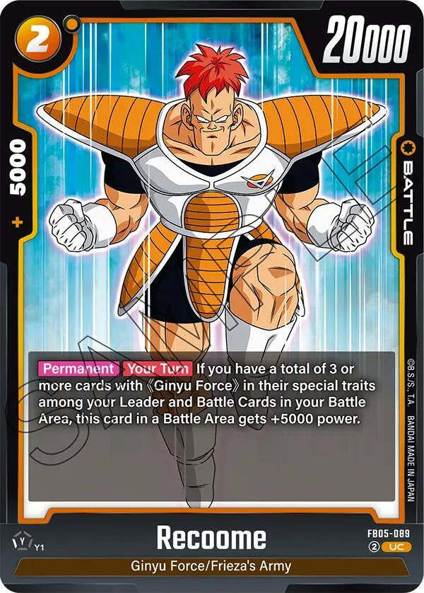 Image for Recoome (New Adventure) (FB05-089) - Dragon Ball Super: Fusion World