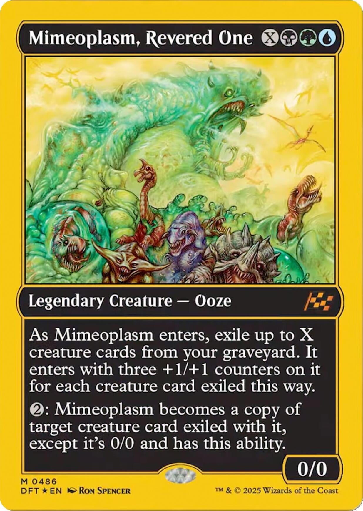 Image for Mimeoplasm, Revered One (First-Place Foil) (Aetherdrift) (486) - Magic: The Gathering