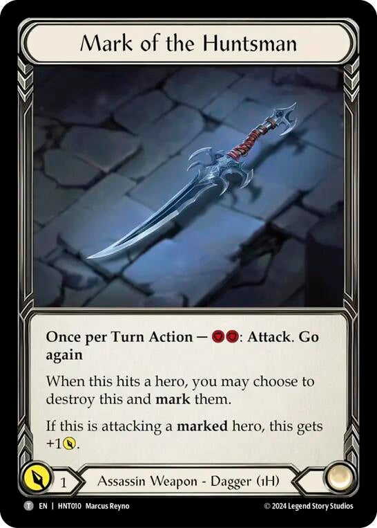 Image for Mark of the Huntsman // Kunai of Retribution (The Hunted) (HNT010//HNT056) - Flesh and Blood TCG