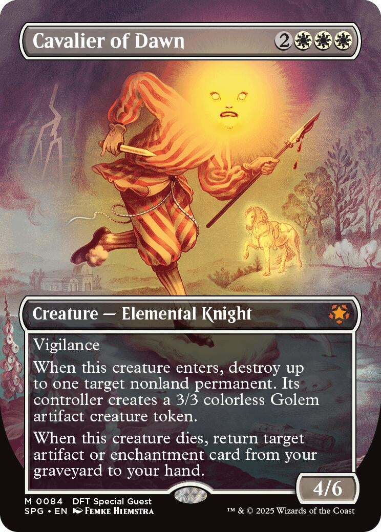 Image for Cavalier of Dawn (Borderless) (Special Guests) (84) - Magic: The Gathering