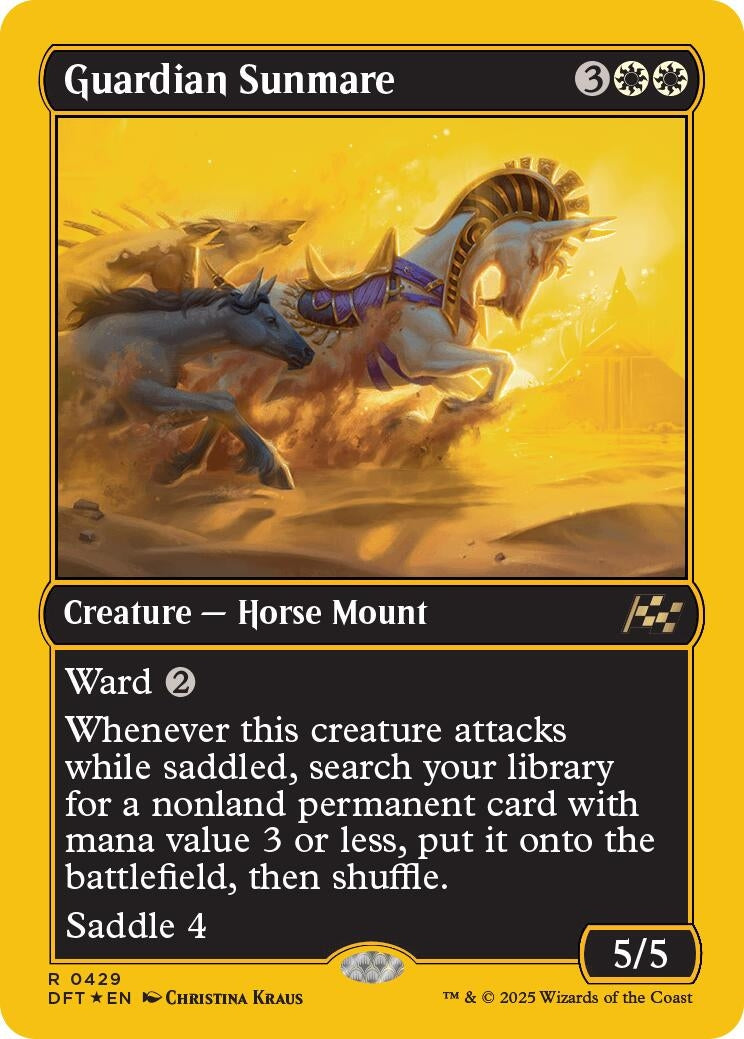 Image for Guardian Sunmare (First-Place Foil) (Aetherdrift) (429) - Magic: The Gathering