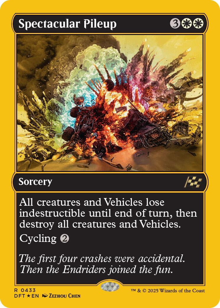 Image for Spectacular Pileup (First-Place Foil) (Aetherdrift) (433) - Magic: The Gathering