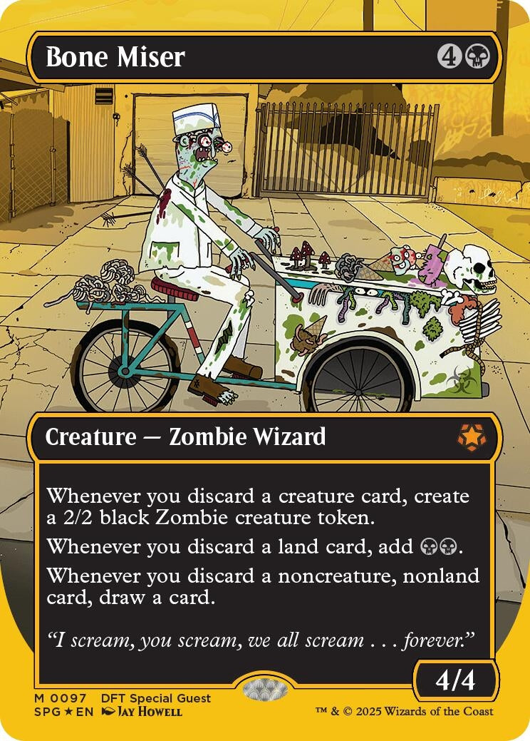 Image for Bone Miser (Borderless) (First-Place Foil) (Special Guests) (97) - Magic: The Gathering
