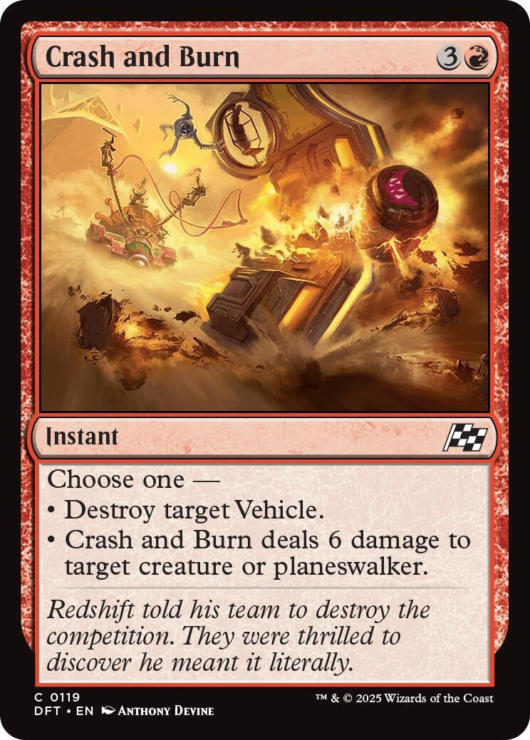 Image for Crash and Burn (Aetherdrift) (119) - Magic: The Gathering