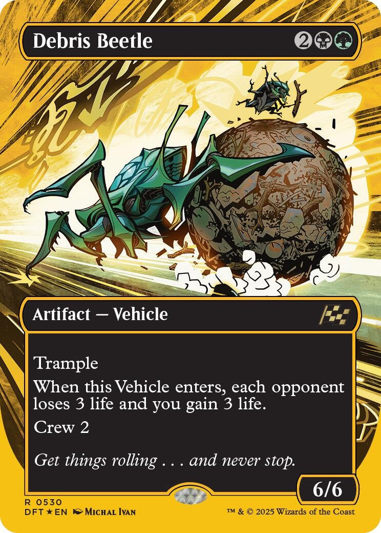 Image for Debris Beetle (Borderless) (First-Place Foil) (Aetherdrift) (530) - Magic: The Gathering