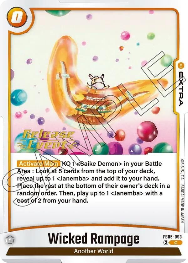 Image for Wicked Rampage (New Adventure Release Event Cards) (FB05-093) - Dragon Ball Super: Fusion World