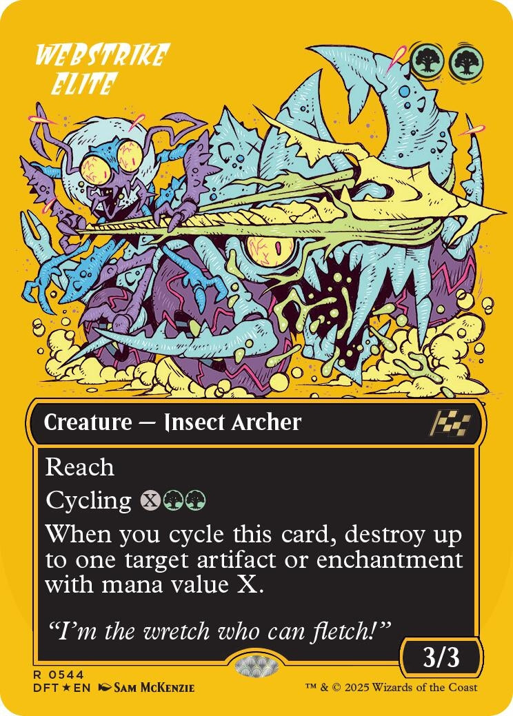 Image for Webstrike Elite (Borderless) (First-Place Foil) (Aetherdrift) (544) - Magic: The Gathering