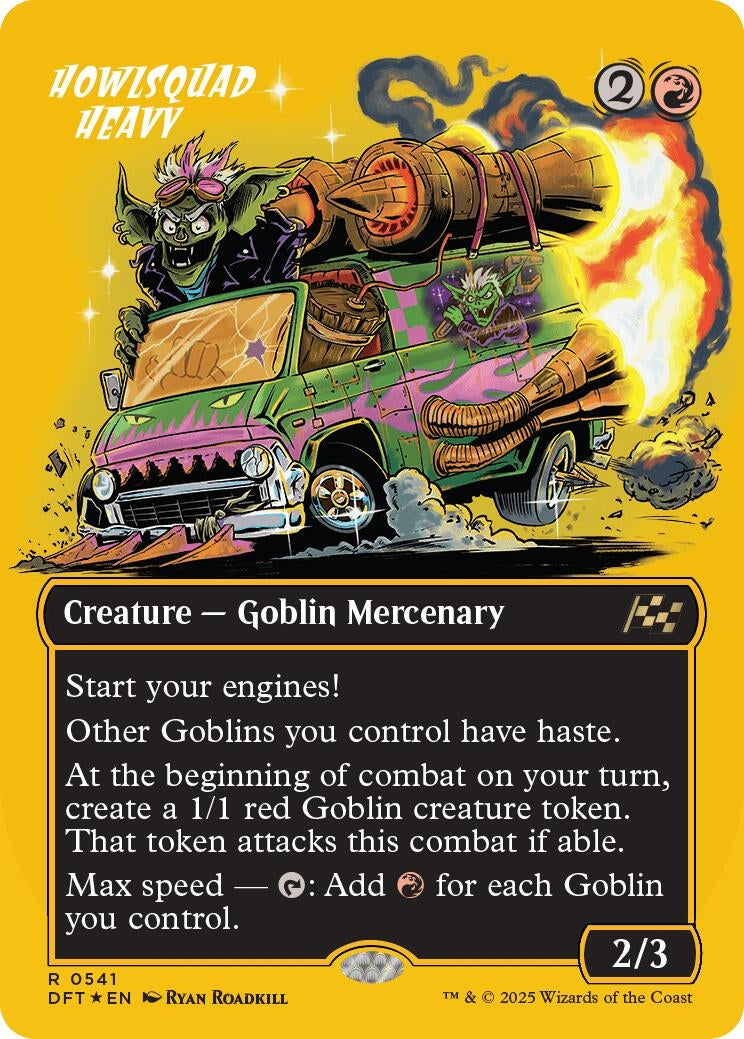 Image for Howlsquad Heavy (Borderless) (First-Place Foil) (Aetherdrift) (541) - Magic: The Gathering