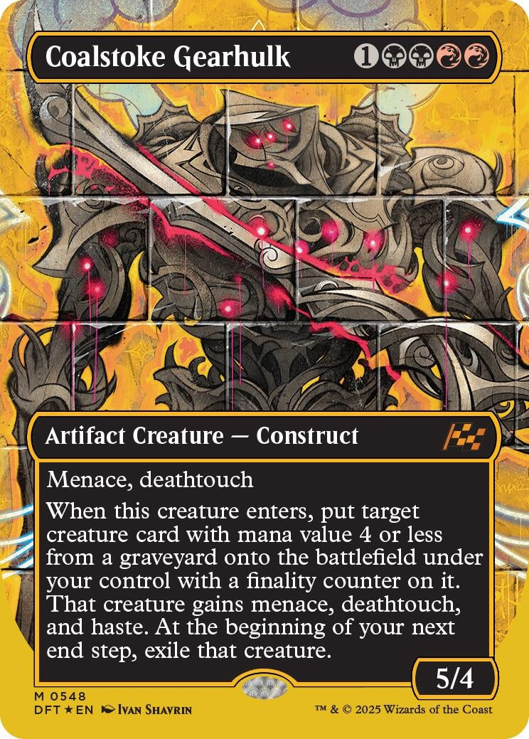 Image for Coalstoke Gearhulk (Borderless) (First-Place Foil) (Aetherdrift) (548) - Magic: The Gathering