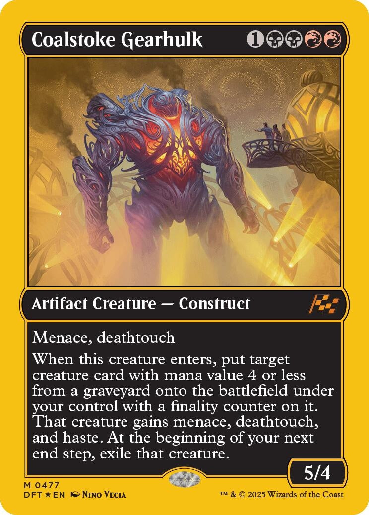 Image for Coalstoke Gearhulk (First-Place Foil) (Aetherdrift) (477) - Magic: The Gathering