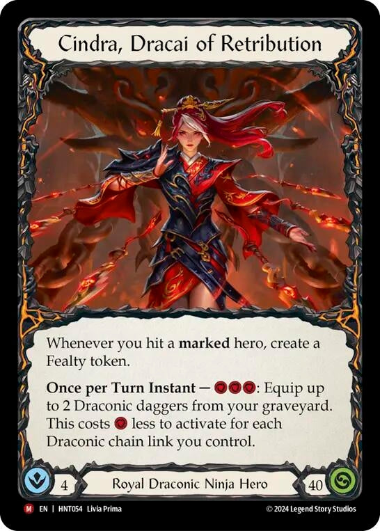 Image for Cindra, Dracai of Retribution (The Hunted) (HNT054) - Flesh and Blood TCG