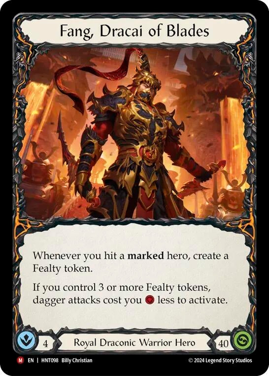 Image for Fang, Dracai of Blades (The Hunted) (HNT098) - Flesh and Blood TCG
